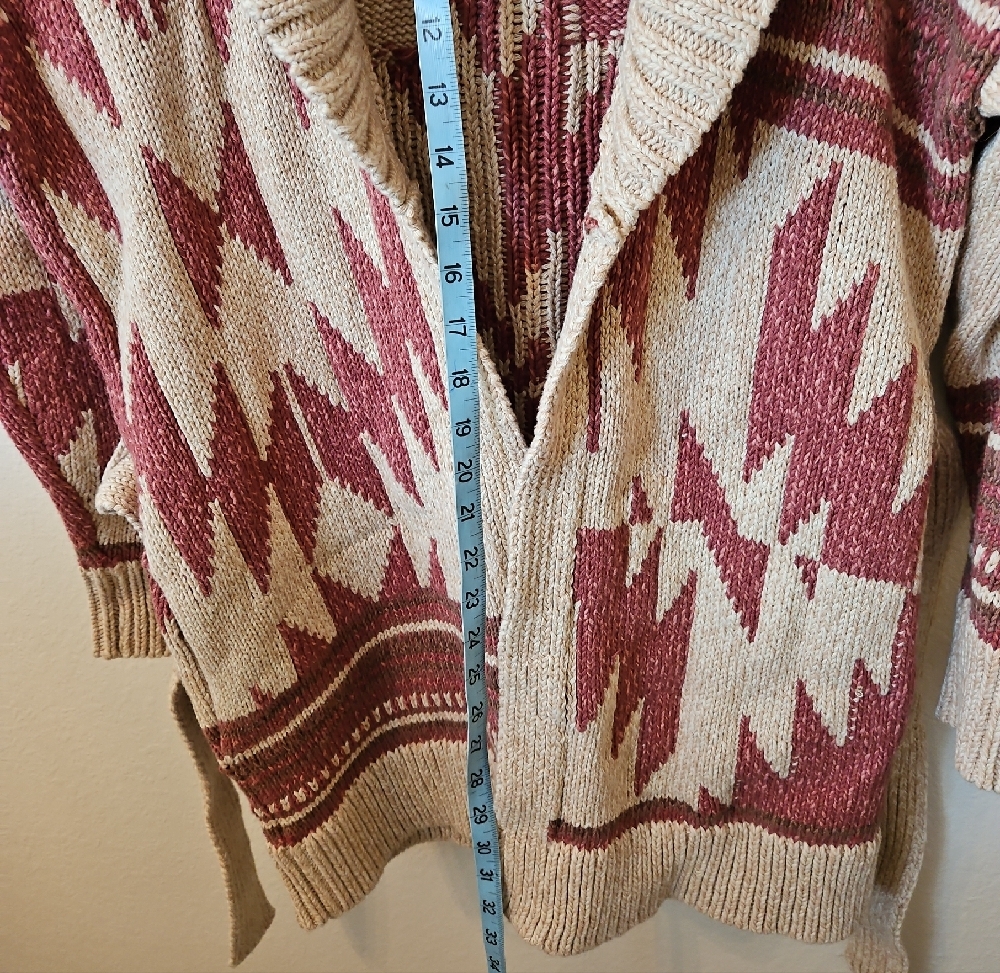 Lucky Brand Striped Knit Cardigan in Beige & Pink Tone - Picture 5 of 6